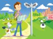 cartoon of boy navigating financial decisions